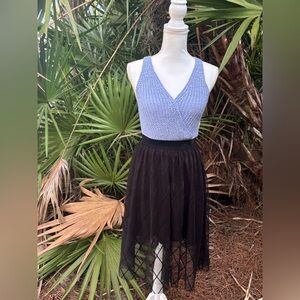 Women's Blue Knit Sweater Vest